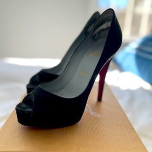 Christian Louboutin Hyper Prive Satin Pumps Size 37